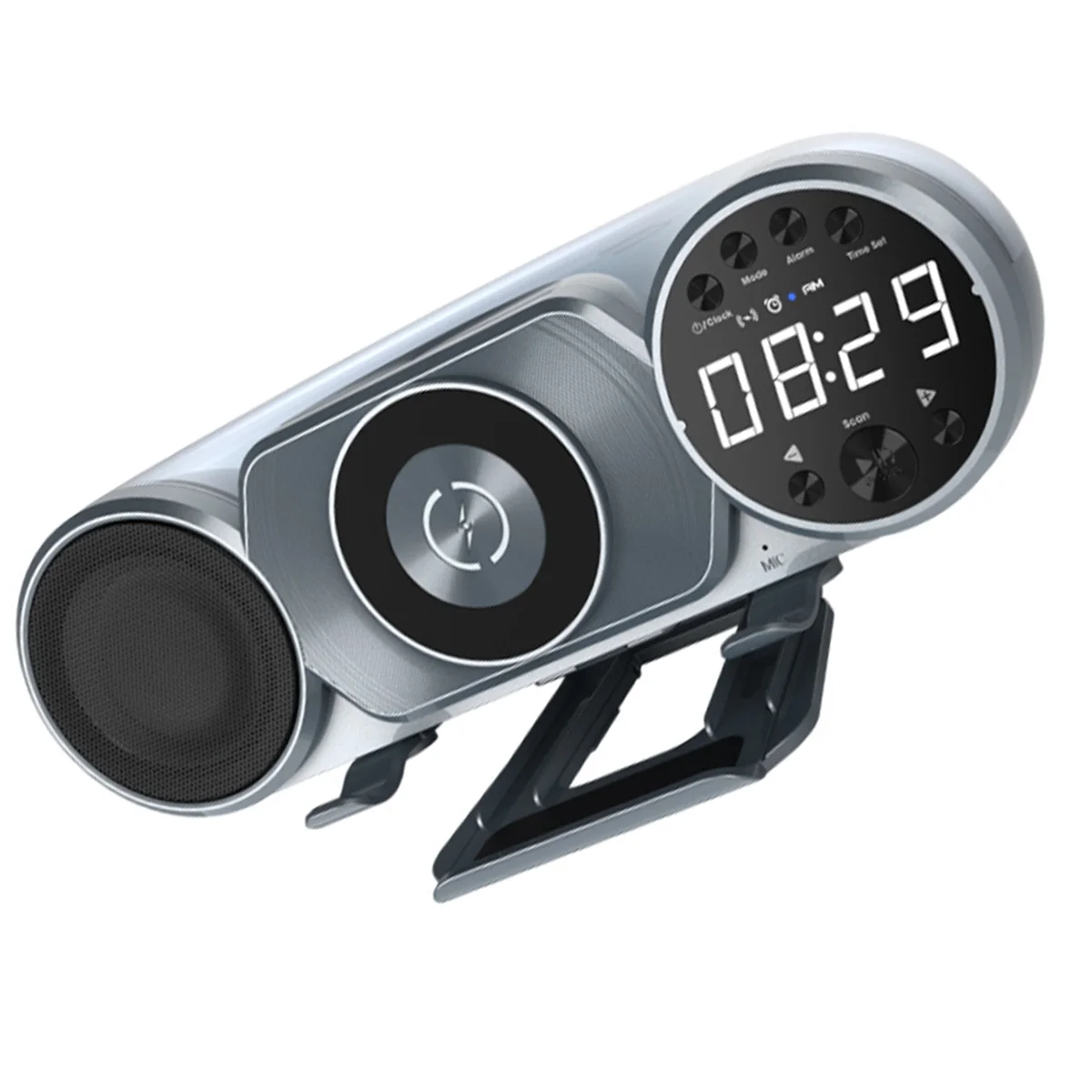 Áudio Bluetooth sem fio Carregamento sem fio Alto-falante Bluetooth Rádio FM TF AUX USB