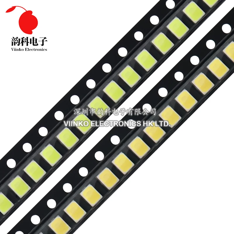 100pcs 0.2W 2835 LED Lamp Bead 20-25lm White 6500K / Warm White 3000K SMD Beads Chip Diode 3.0-3.6V