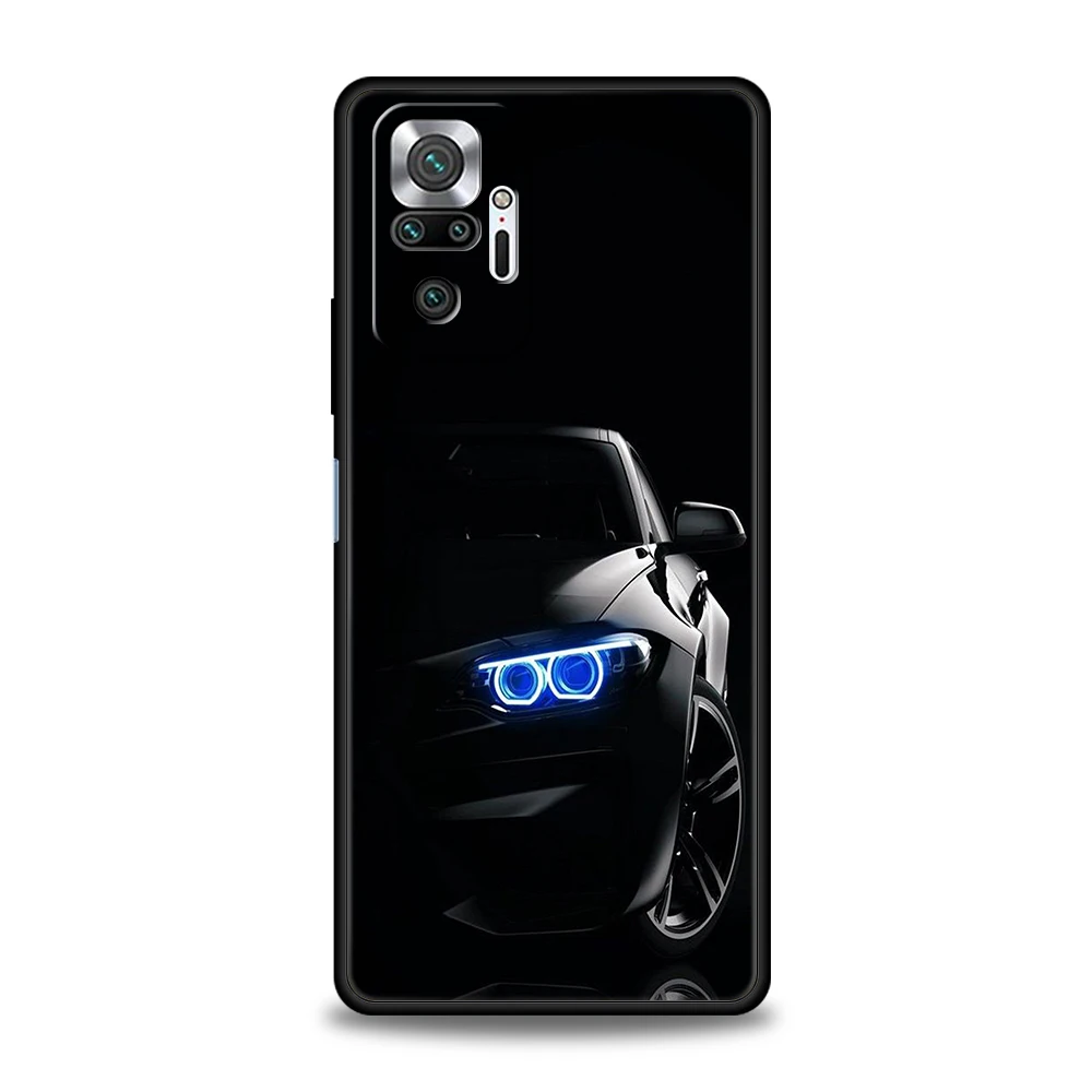 Cool Sports Black Car Phone Case Cover for Redmi 13C 10C Note 13 12 10 11 Pro Plus 7 8T K40 K50 Gaming Pro Plus Soft Shell Capas