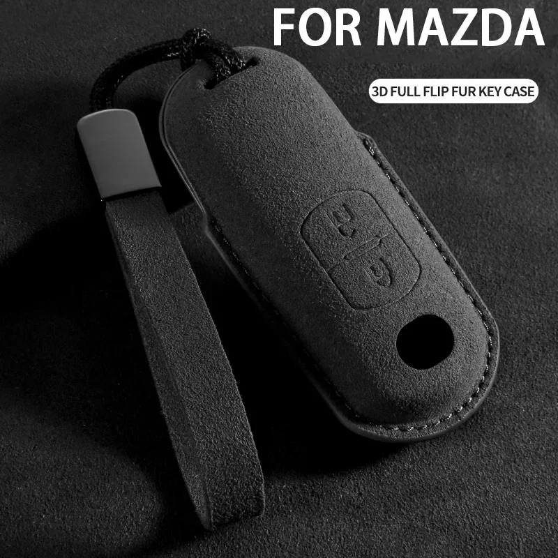 

Чехол с 2/3 кнопками для дистанционного ключа автомобиля для Mazda 2 3 6 Axela Atenza CX-5 CX5 CX-3 CX-7 CX8 CX-9 Замшевый автомобильный брелок