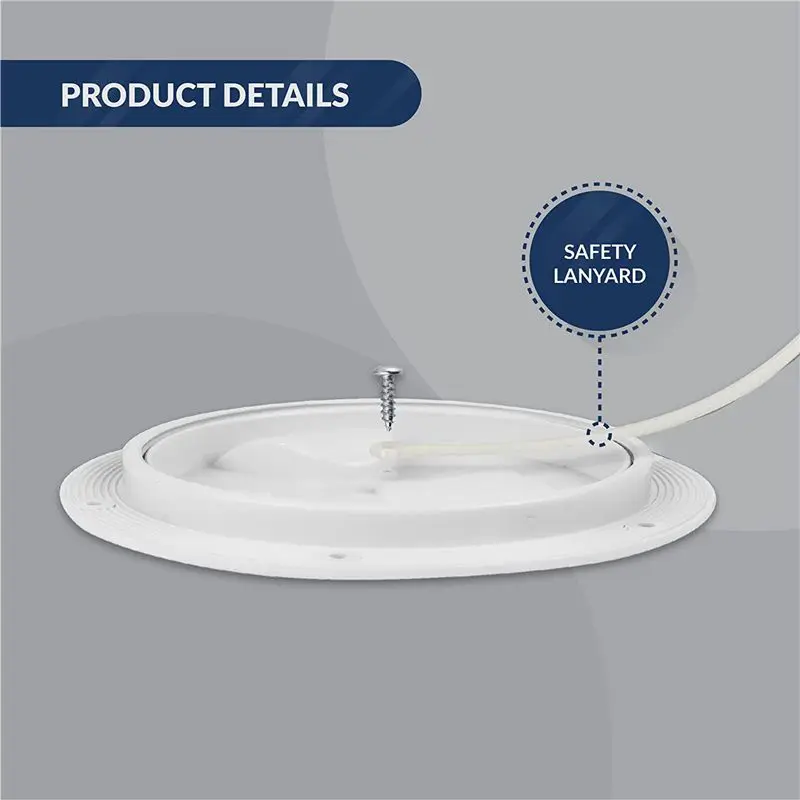 Powerful 4In Marine Round Inspection Deck Plate Hatch With Detachable Smooth Center, Water Tight For Outdoor Installations,