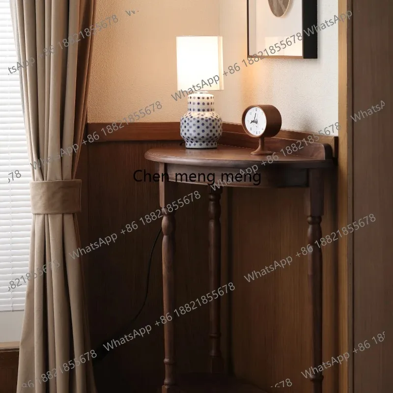 RH Black walnut medieval entrance table Nordic entry, bed and breakfast narrow table New Chinese table