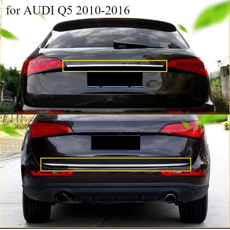 

Подходит для AUDI Q5 2010-2016, хромированная задняя крышка багажника из нержавеющей стали, отделка задних ворот, дверная ручка грузовой двери, декоративный стиль