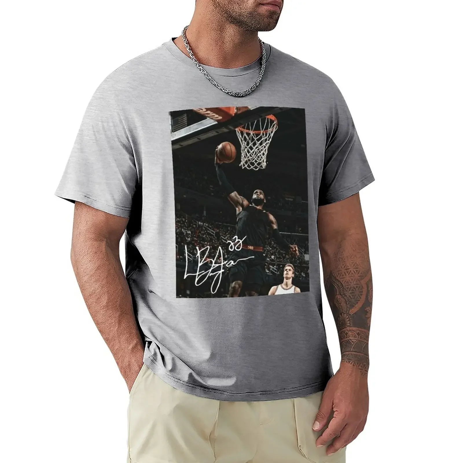 top Quality   Home Eur Size Casual Graphic LeBroner And Jamess 2023 Basketball Stars (7) T-shirts