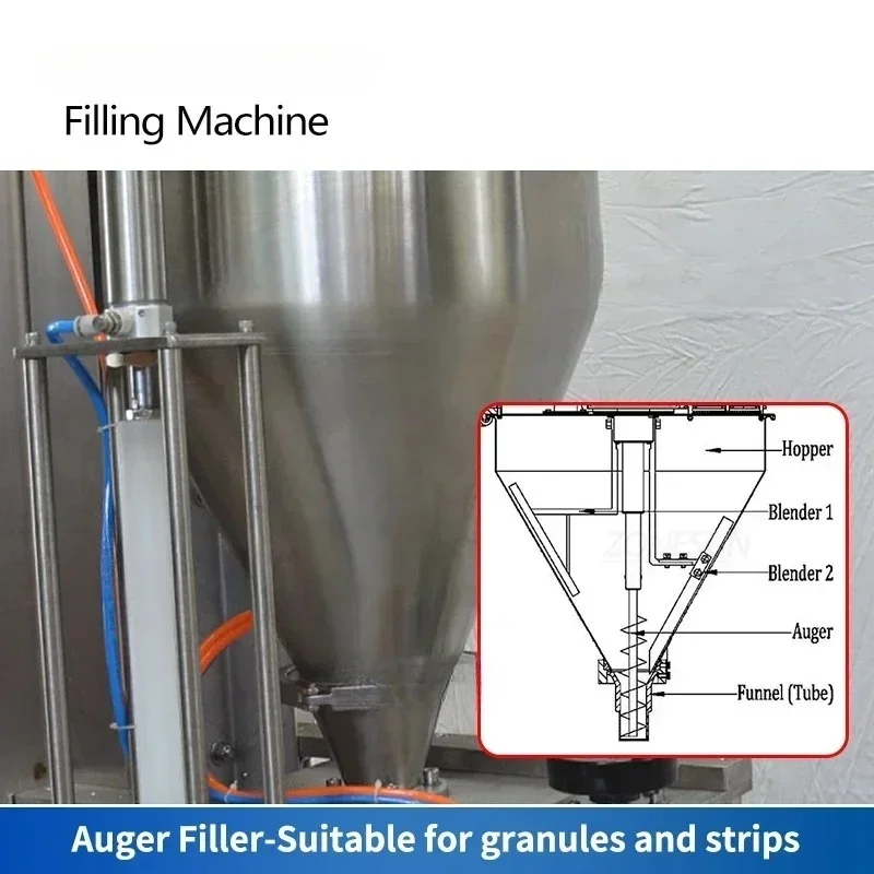 ZONESUN Automatic Pickles Filling Machine Auger Filler Chinese Sauerkraut  Jar Bottle Packaging Production Machine Line ZS-GTSC1