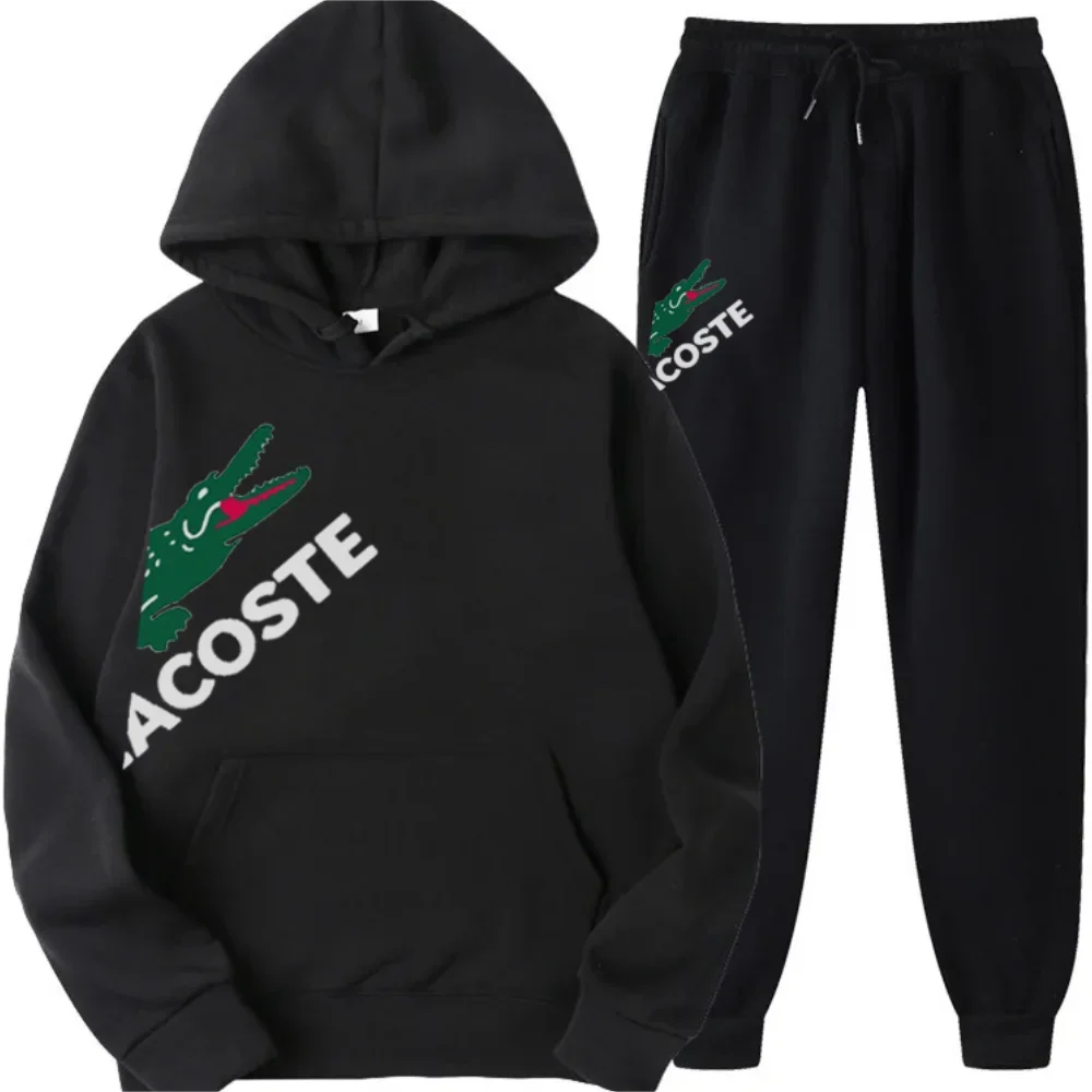 

Autumn and winter Sportswear suit men's hoodies set casual warm sports sweater brand pullover + jogging pants 2-piece set