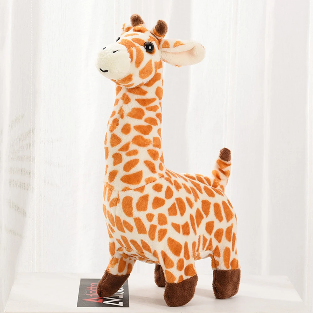 Girafa para caminar, mascota electrónica interactiva con sonidos y movimientos, juguete de jirafa de peluche, amigo de peluche para niños pequeños, niños y niñas