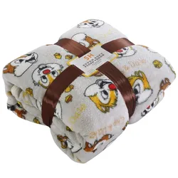 Squirrel Chip n Dale Cartoon Plush Blanket Soft Fluffy Cute Throw for Kids Baby Bedding Sofa Couch Living Room Warm Cozy Blanket
