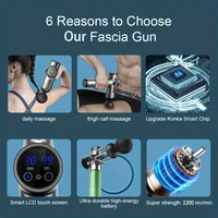 Pistolet de Massage Portable à vibrations pour Fascia, pour le corps, le cou, le dos, Relaxation musculaire profonde, Fitness, amincissant, une tête 4