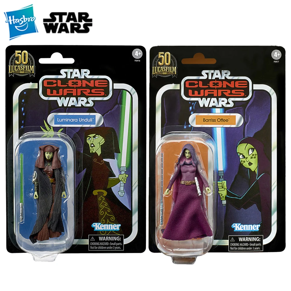 [В наличии] Hasbro STAR WARS The Vintage Collection Luminara Uduli & Barriss Offee Коллекционная модель в масштабе 3,75 дюйма, игрушки-фигурки