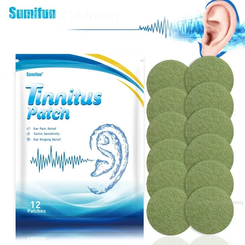 귀청소 12pcs Relaxing Ear Patch Portable Tinnitus Treatment Patch Prevent Vomitng Improve Listening Anti Headache Ear Ringing Patch