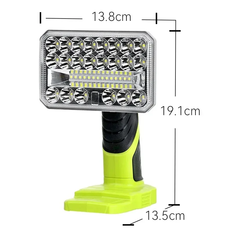 Kabelloses LED-Arbeitslicht für BL1430B/M18/P104/CMCB201 Li-Ionen-Akkus, 2000 Lumen, tragbares Arbeitslicht mit drei Betriebsmodi – Detail 17