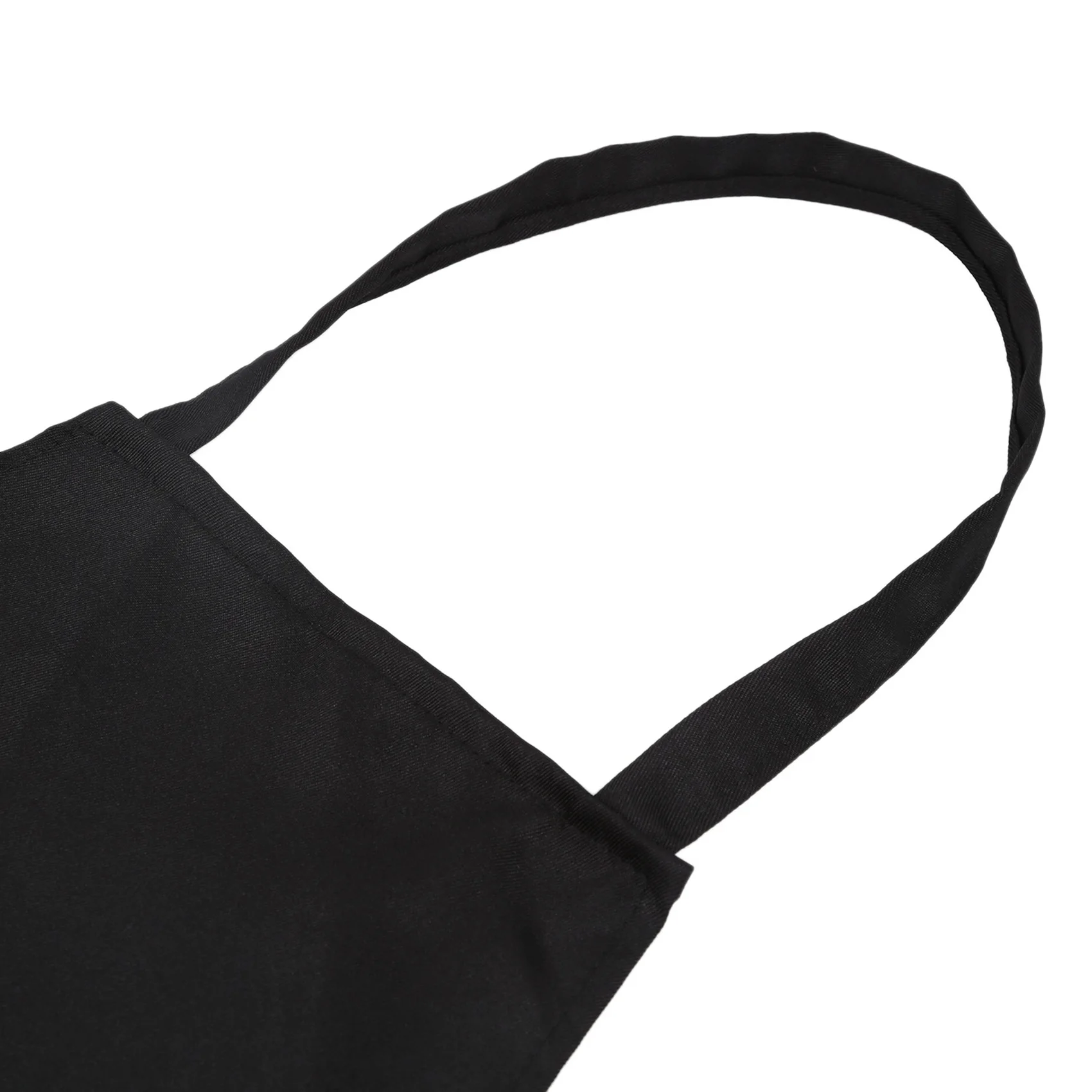 A19F-6X Unisex 2 Pocket Black Kitchen Apron Bib, One Size In Medium