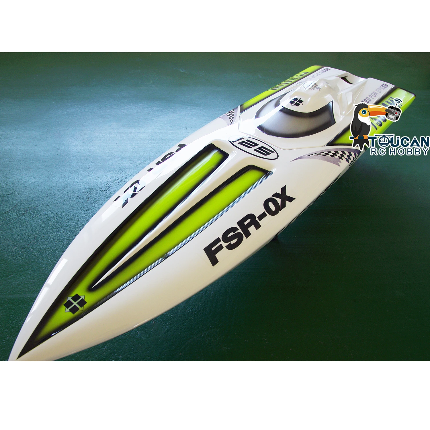 Scafo per barca RC in fibra di vetro fai-da-te per DT125 Tsunami Gaso-line modello di nave da corsa ad alta velocità TH20734-SMT6