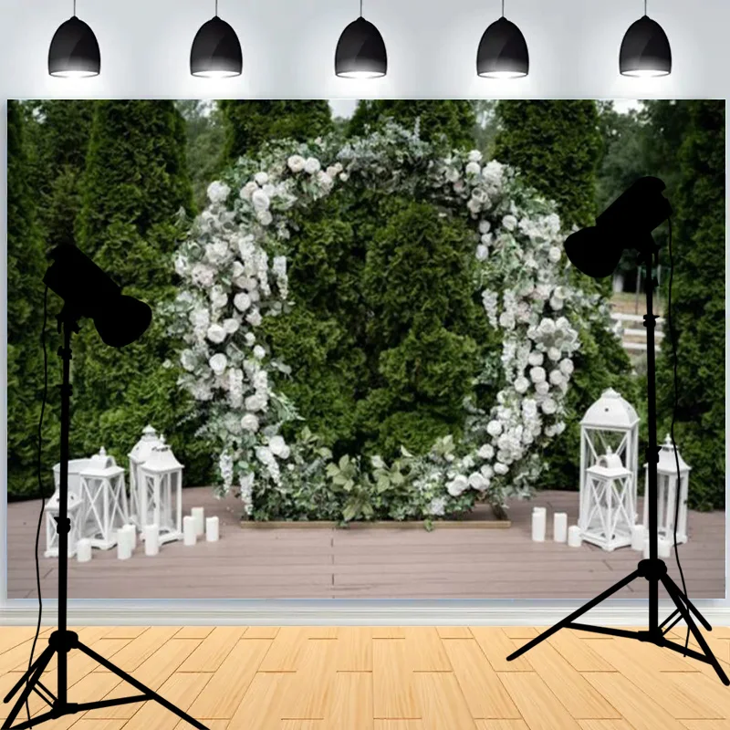 SHUOZHIKE Flower Wall House Wedding Photography Backdrops Indoor Palace Background Ceremony Portrait Photo Studio Props FL-02