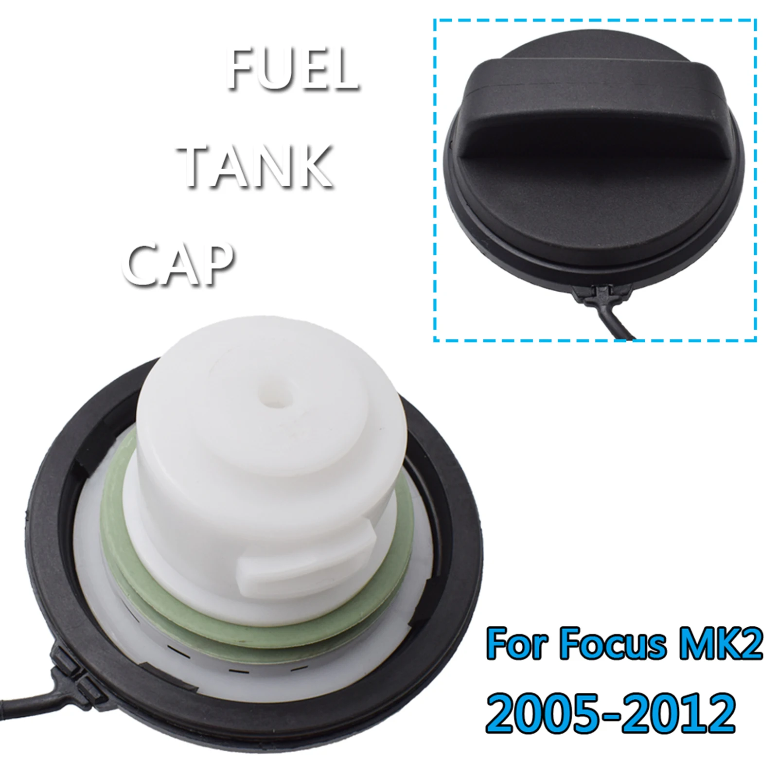 Petrol Diesel Gas Fuel Tank Cover Gas Filler Cap 6G919030AD For Ford Focus MK2 2005-2012 2006 2007 2008 2009 2010 2011 Car Parts