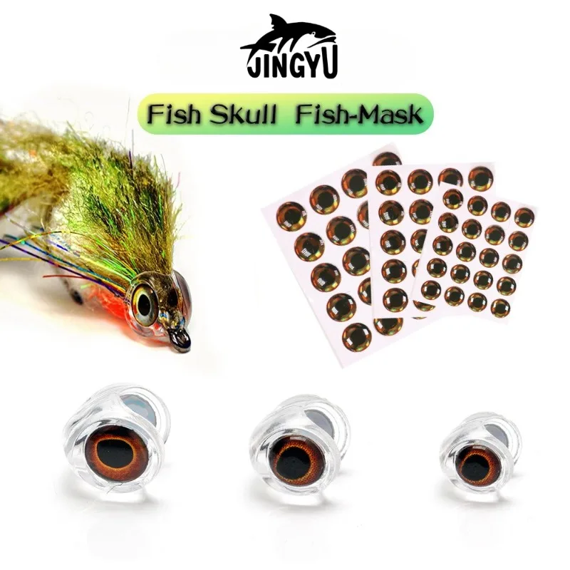 

Clear Transparent Fish Skull Mask Fly Tying Materials DIY Streamer Baitfish Head Lure Making Tackle Fishing Hook Accessories