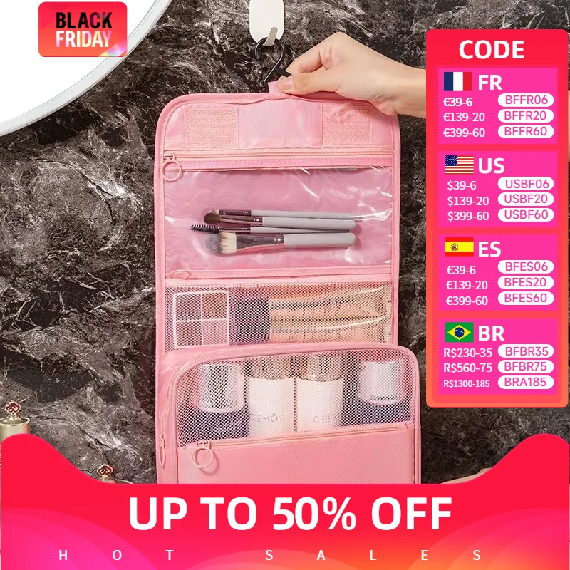 All in one travel hook bag cosmetic and toiletry storage solution