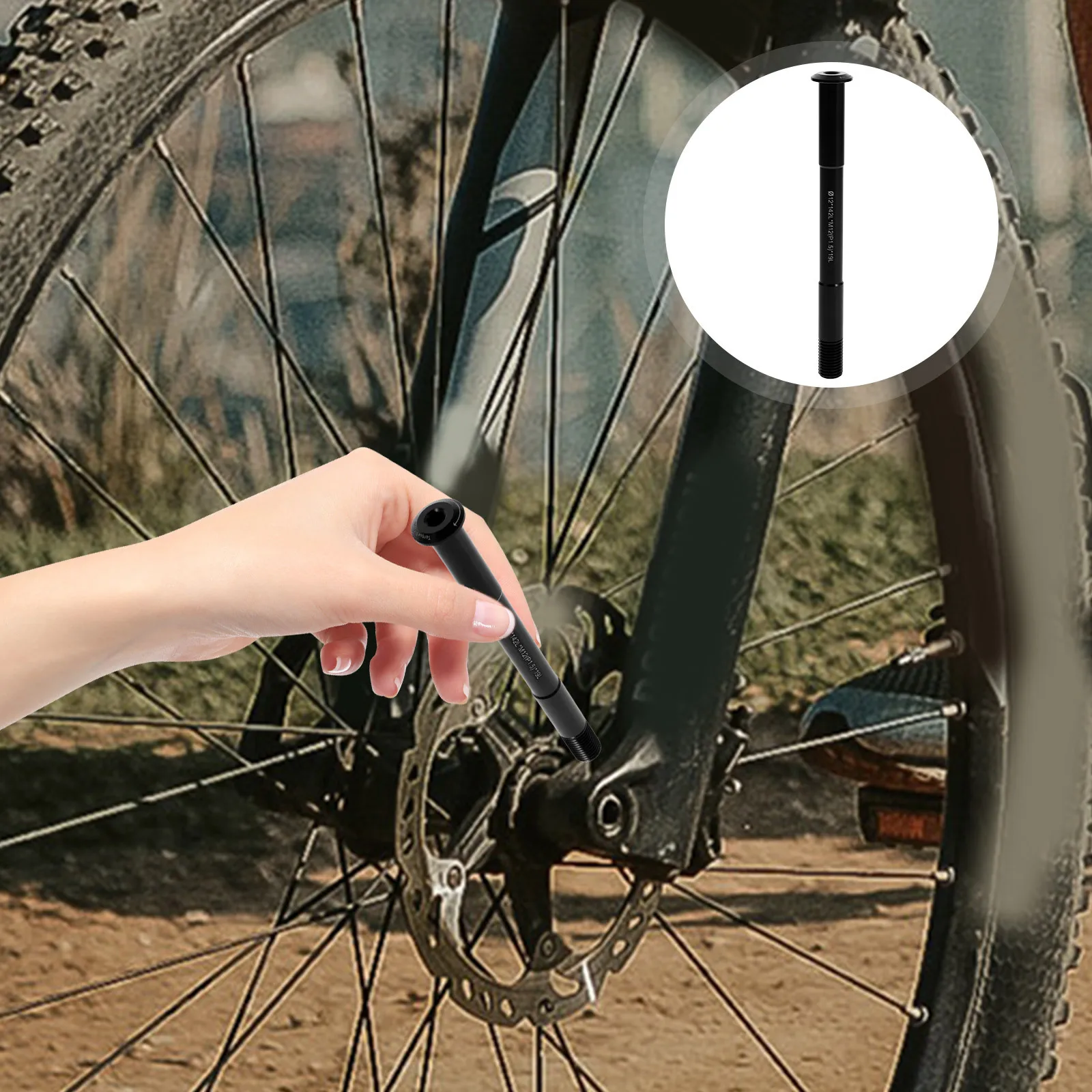 

Aluminum Alloy Thru Axle For Bike Front Fork Lightweight Durable Bicycle Wheel Hub Axle Road Mountain Urban Cycling Sturdy