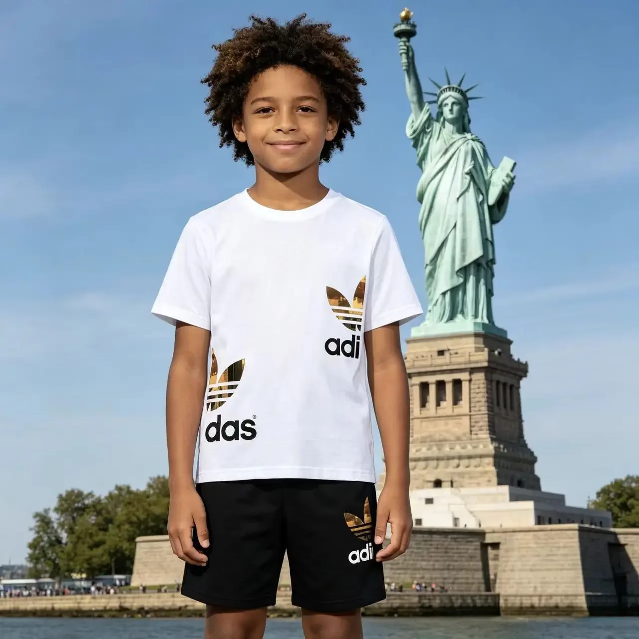 

Kids Trendy Simple Letter Print Summer Fashion Breathable Tees+Shorts 2pcs Sportsuits 2-12 Years Boys Girls Outfits Clothes Sets