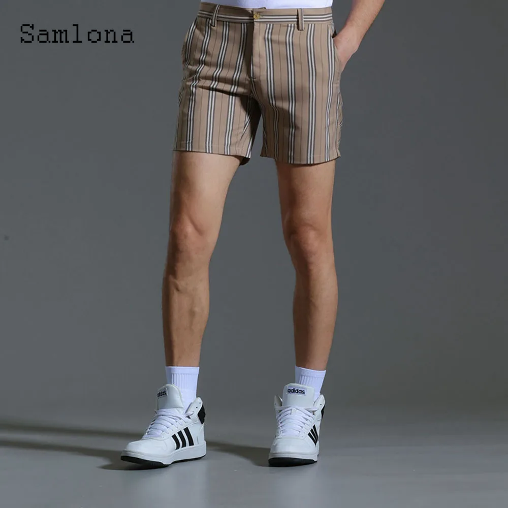 Men Cotton Shorts Vintage Zipper Pocket Short Pants Male Casual Running Sportwear 2024 Stylish simplicity Fashion Striped Shorts