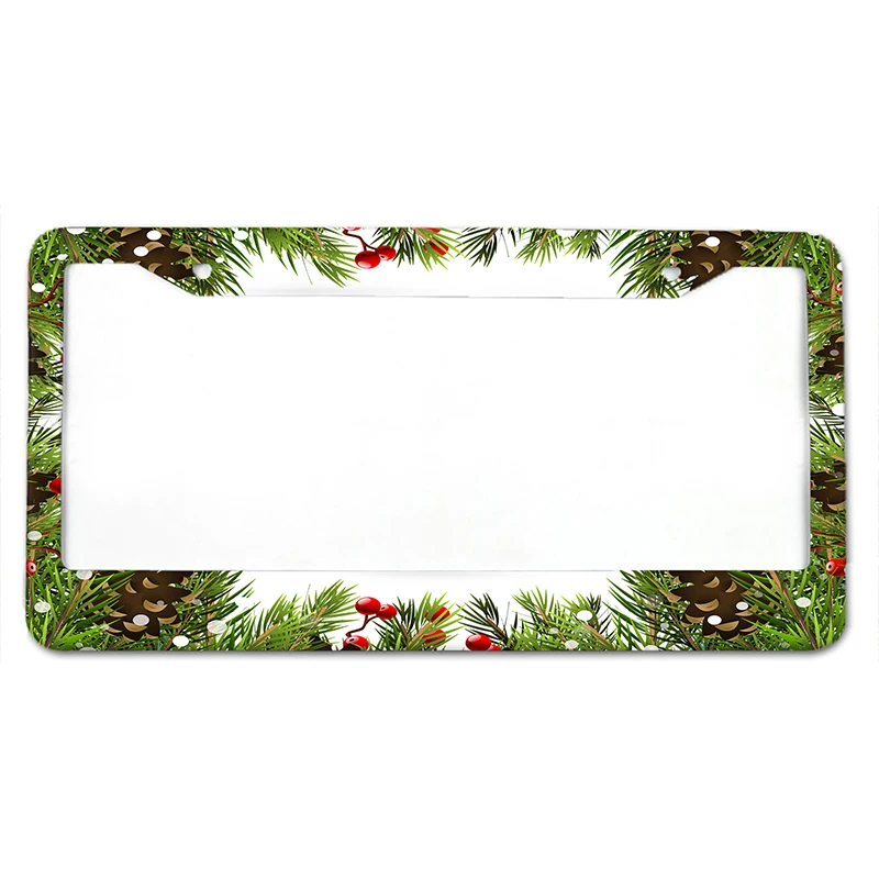 Beautiful Little Flower1 American Standard Aluminum Alloy Car License Plate Cover Car Accessories Waterproof License Plate Cover
