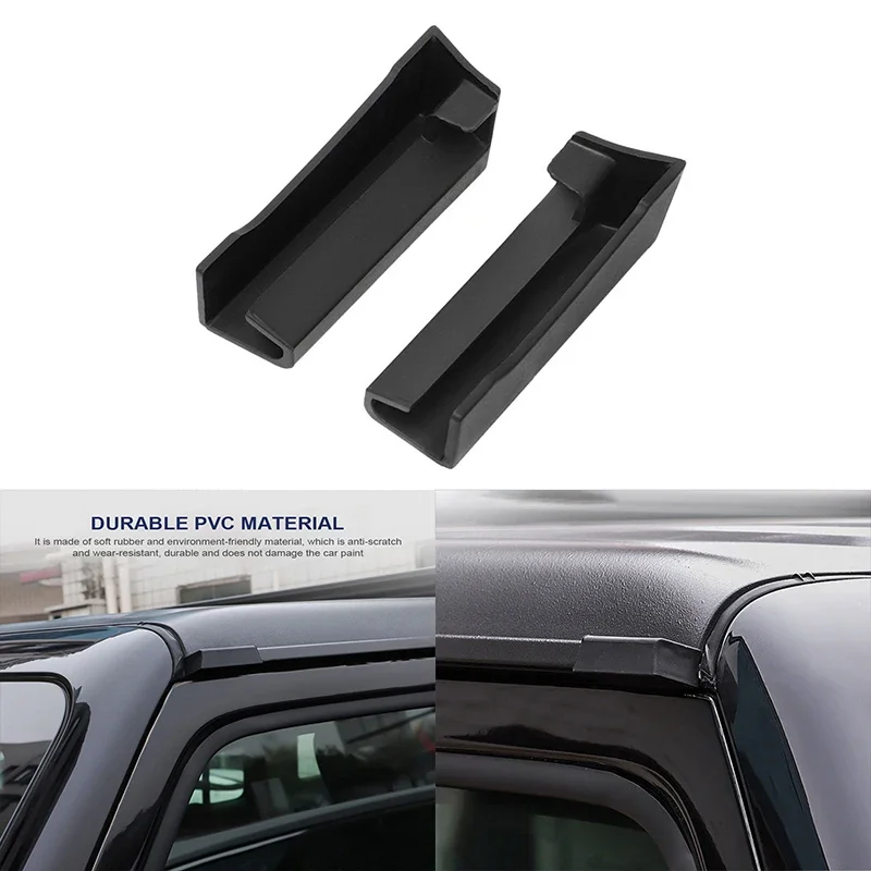 

2PCS Car Top Roof Water Rain Gutter Rainwater Extension For Jeep Wrangler JK 2018-2022 Car Exterior Rainwater Diversion Channel