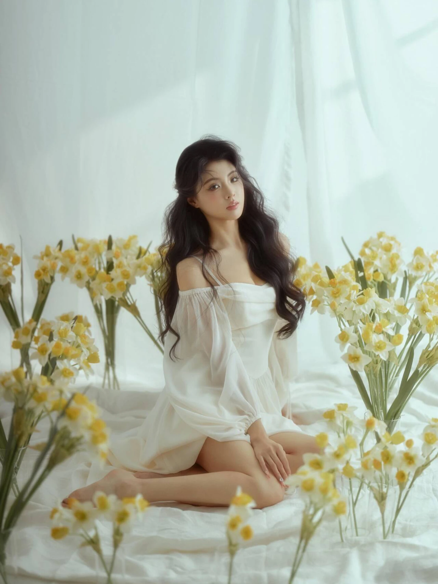 

2026 New Gentle Korean Style Portrait Photography Clothing Spring Atmosphere Emotion Personal Artistic Fashionable Women's Wear