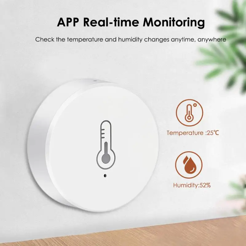 Tuya Smart Life ZigBee Temperature Sensor Humidity Sensor Remote/ Voice Control Via Tuya Alexa Google Home Need ZigBee Gateway