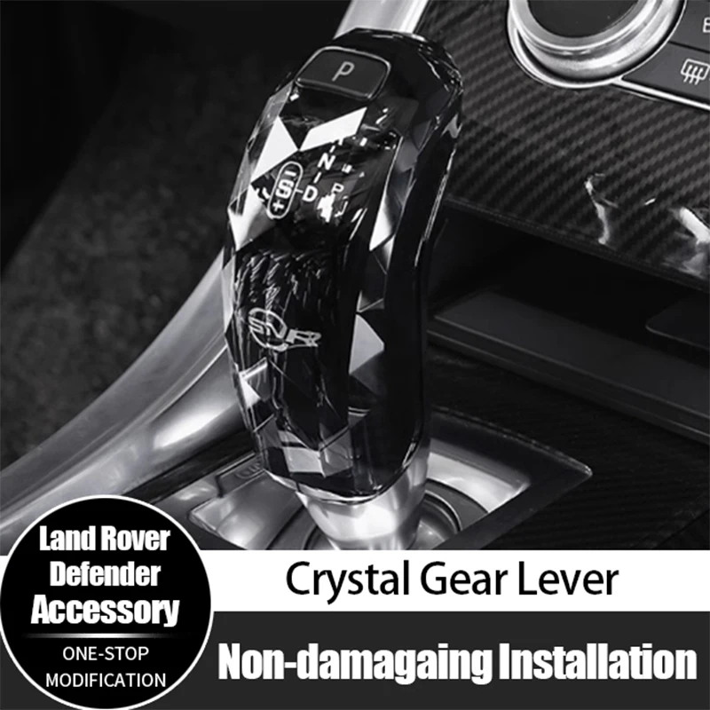 

Wholesale New Design Crystal Gear Lever Glass Handle Gear Shift Knob For Land Rover Defender 90 110 130