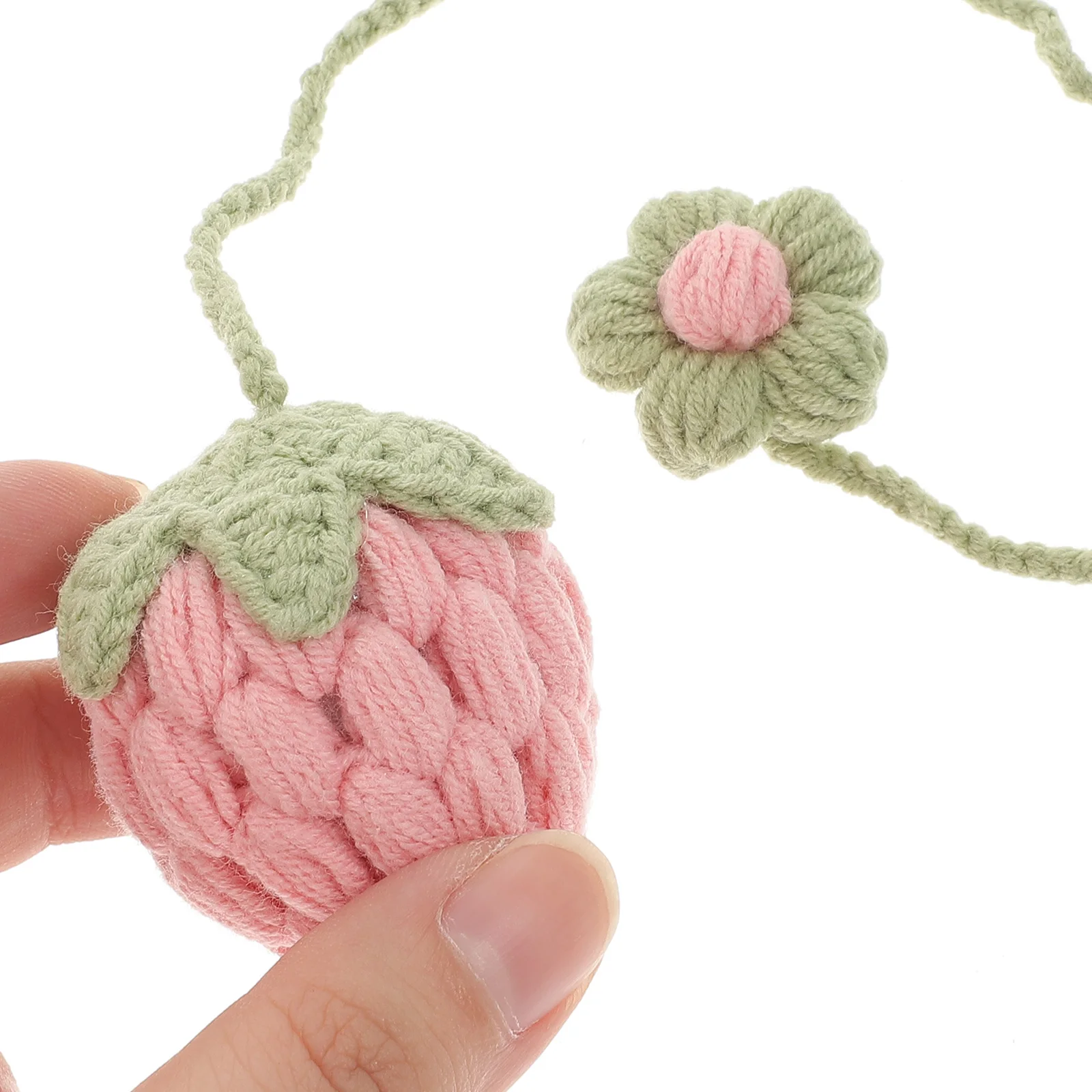 

Creative Crochet Pendant Decorations Handmade Cotton Yarn Hanging Accessories Car Interior Rearview Mirror Bedroom Keys Soft