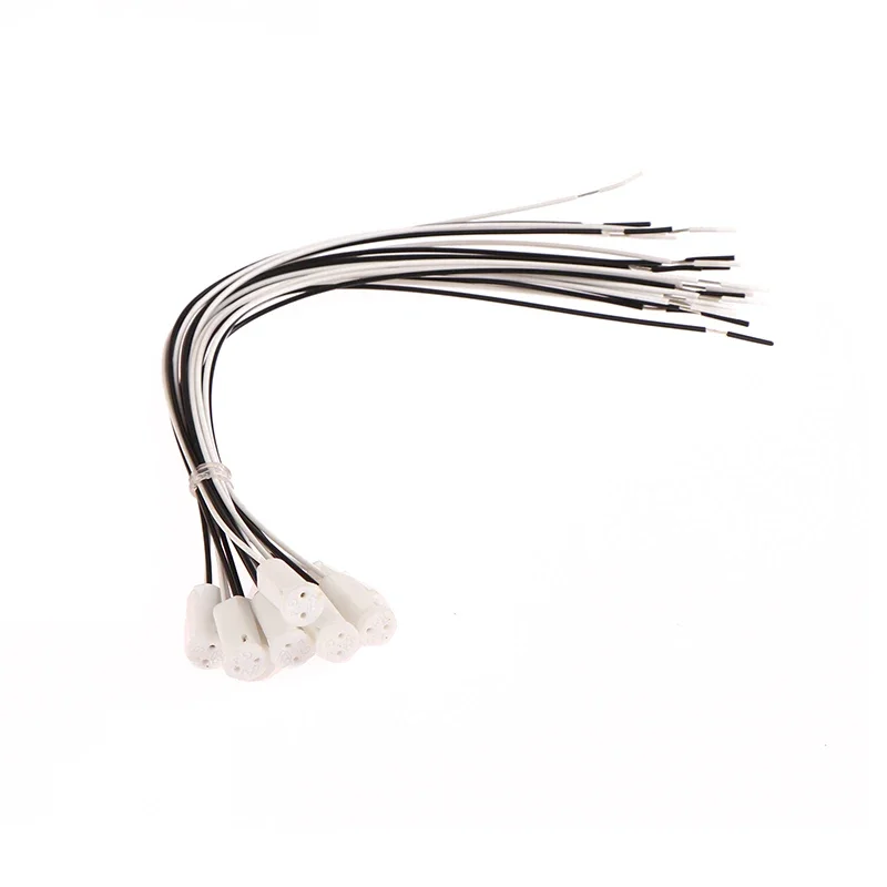 10/20pcst G4 Lamp Socket 10/20cm White G4 Lamp Holder For LED Crystal Heads Light Bulb Halogen Light Bulb