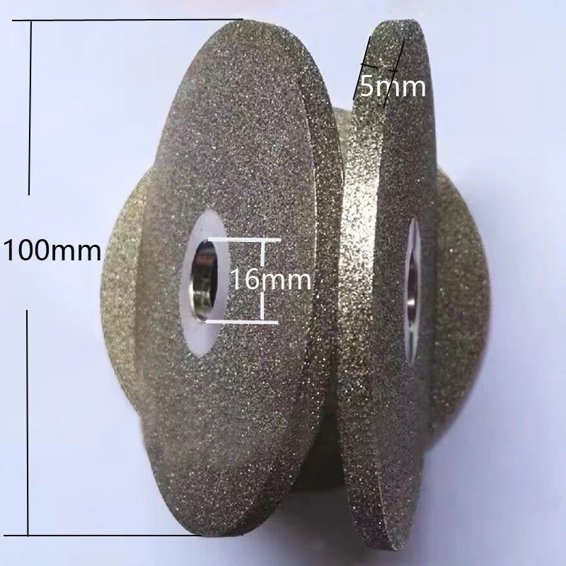 Dupla Face Diamante Grinding Disc Roda Lapidar Polegada 100x5x16 mm Cerâmica Pedras Preciosas Liga Rotary Ferramentas Abrasivas