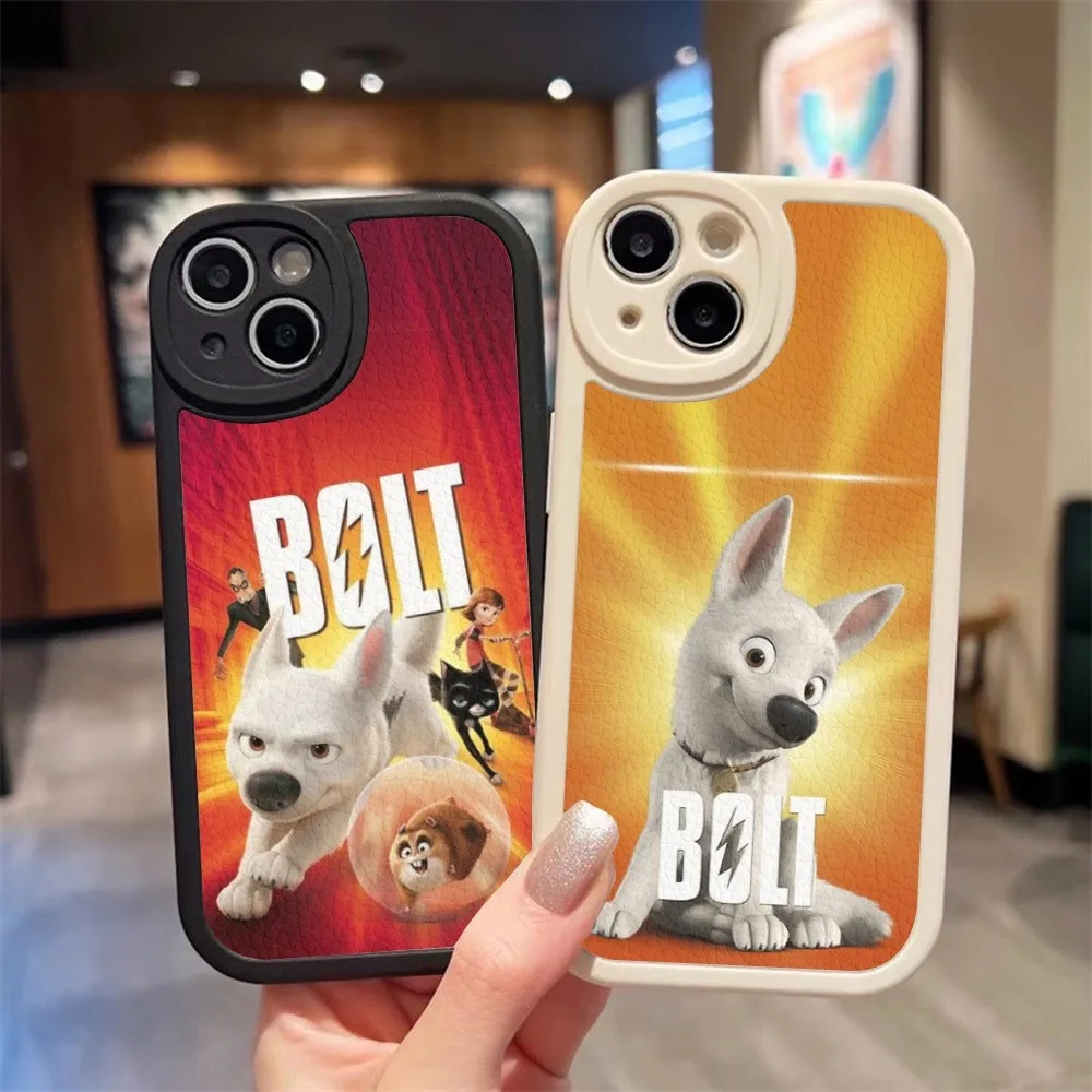 Bolt Phone Case For Iphone 15 14 13 Pro Max 12 11 Mini X Xr Xs 7 8 Puls Lambskin Silicone Cover