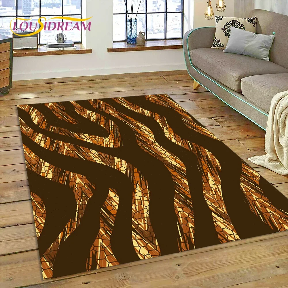 Colorful Zebra Stripe Leopard Tiger Carpet Rug for Bedroom Living Room Home Sofa Decoration,Children Game Large Decor Floor Mat