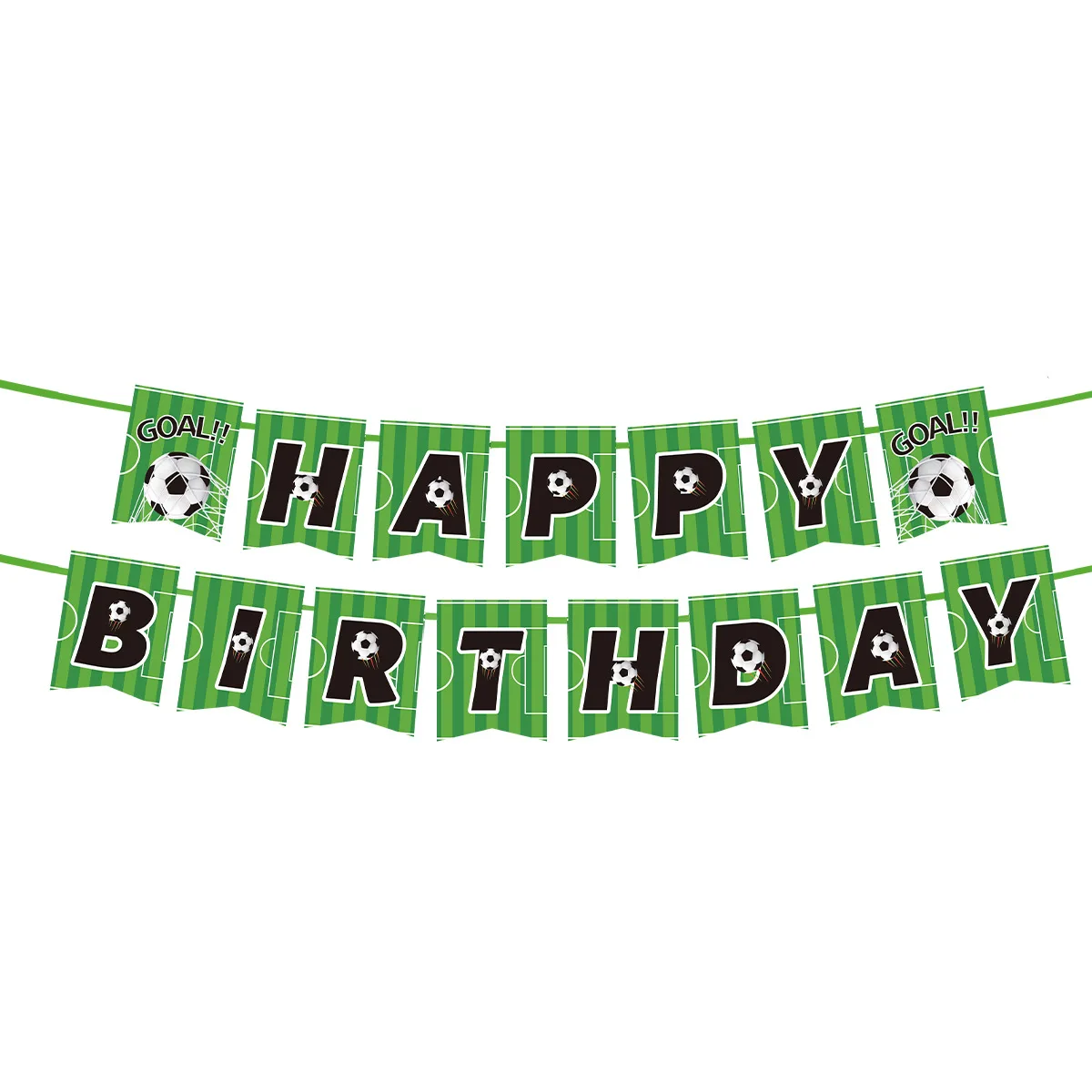 Fußball Thema Party Grün Banner Flagge Ziehen Hängende Spirale Kinder Jungen Fußball Geburtstag Party Baby Dusche Dekor Liefert – Detail 5