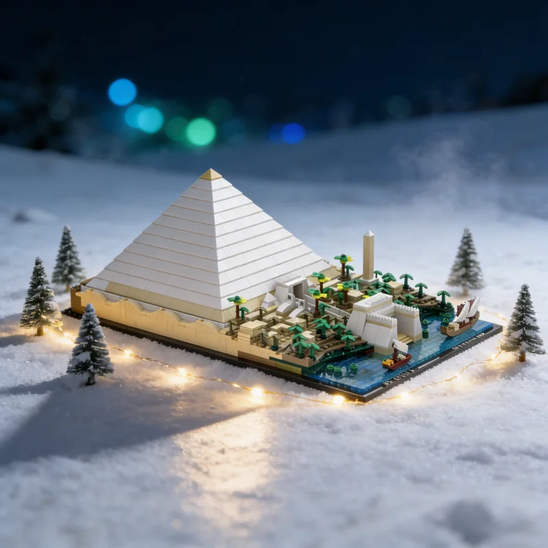

1243pcs MOC Great Pyramid Of Giza Architecture Model Building Blocks Architecture Toys Christmas Gifts Education Kids Assemble