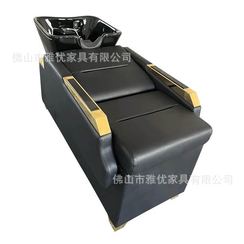 

Factory direct sales high-end hair salon semi-reclining shampoo bed beauty massage flush bed hair salon barber shop shampoo bed