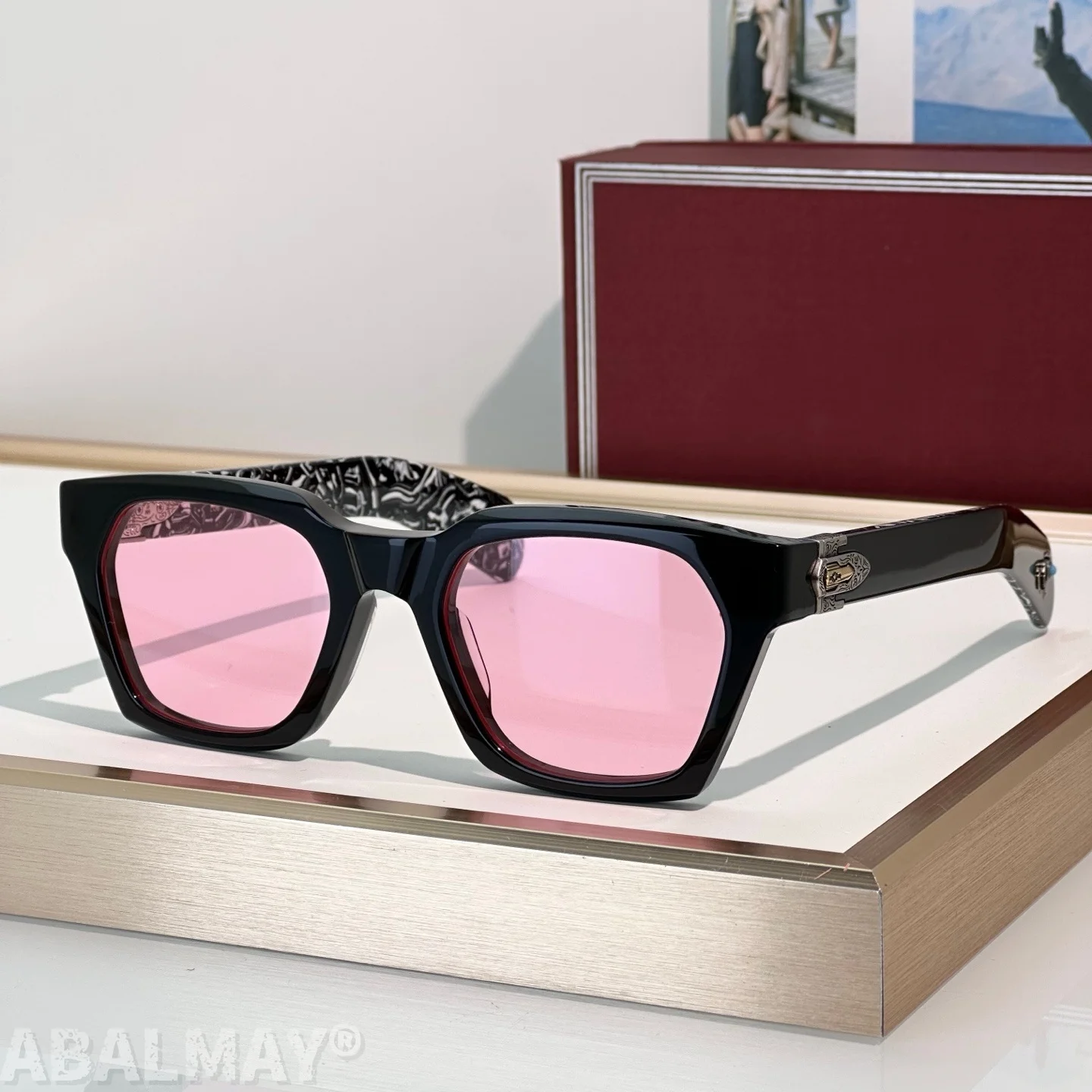 JMM STERETT Top Quality Mens Sunglasses for Women Classic Punk Luxury Acetate Titanium UV400 Designer Sunglasses with box