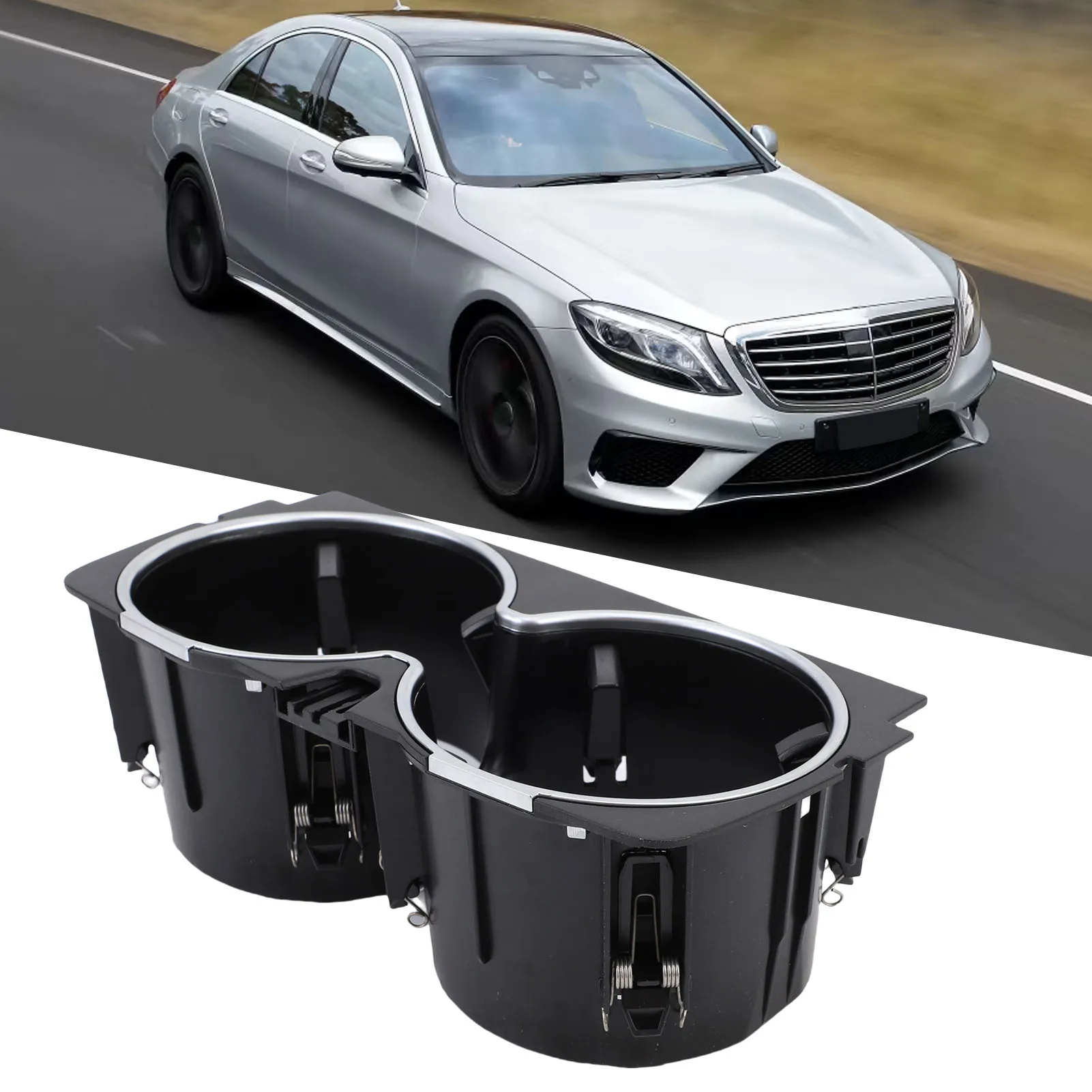 حامل أكواب المشروبات لوحدة التحكم المركزية A2226830075 بديل غير قابل للانزلاق لـ W222 S-Class 2014-2017 حامل مشروبات الأكواب التلقائي #3