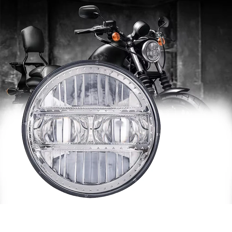 

5,75-дюймовый мотоциклетный проектор, светодиодная фара 5,75 дюйма, H4, фара дальнего/ближнего света для Harley Bike Sportsters XL XG XR VRSCD Dyna