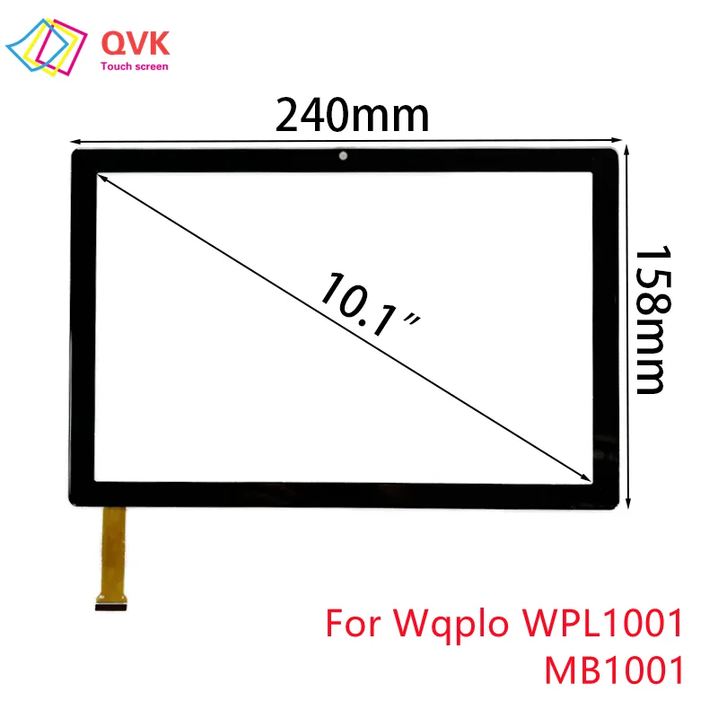 

New Black 10.1Inch For Wqplo WPL1001 MB1001 Tablet PC Capacitive Touch Screen Digitizer Sensor External Glass Panel