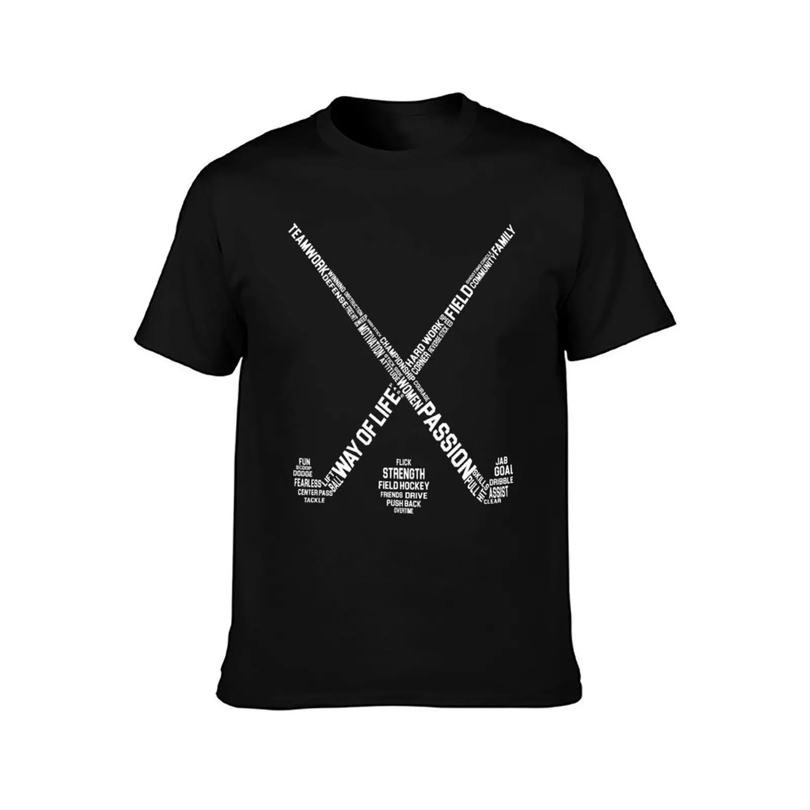 Field Hockey Words T-Shirt Worker Basic Short Sleeve Tee T-Shirt