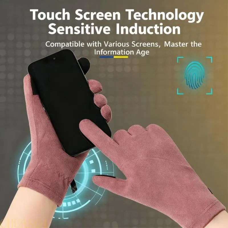 

A1A2 Cold Resistant Gloves Touchable Thumb Index Finger Outdoor 1 Pair