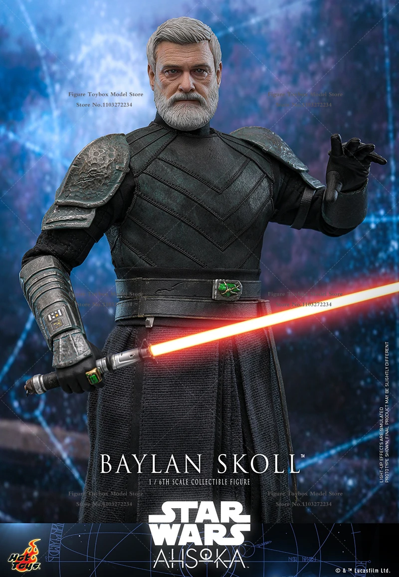 HOTTOYS HT TMS125 1/6 Baylan Skoll Man عمل الشكل حرب النجوم الأصلي كبار السن الشعر الأبيض المرتزقة حساسة 12 "نموذج الجندي