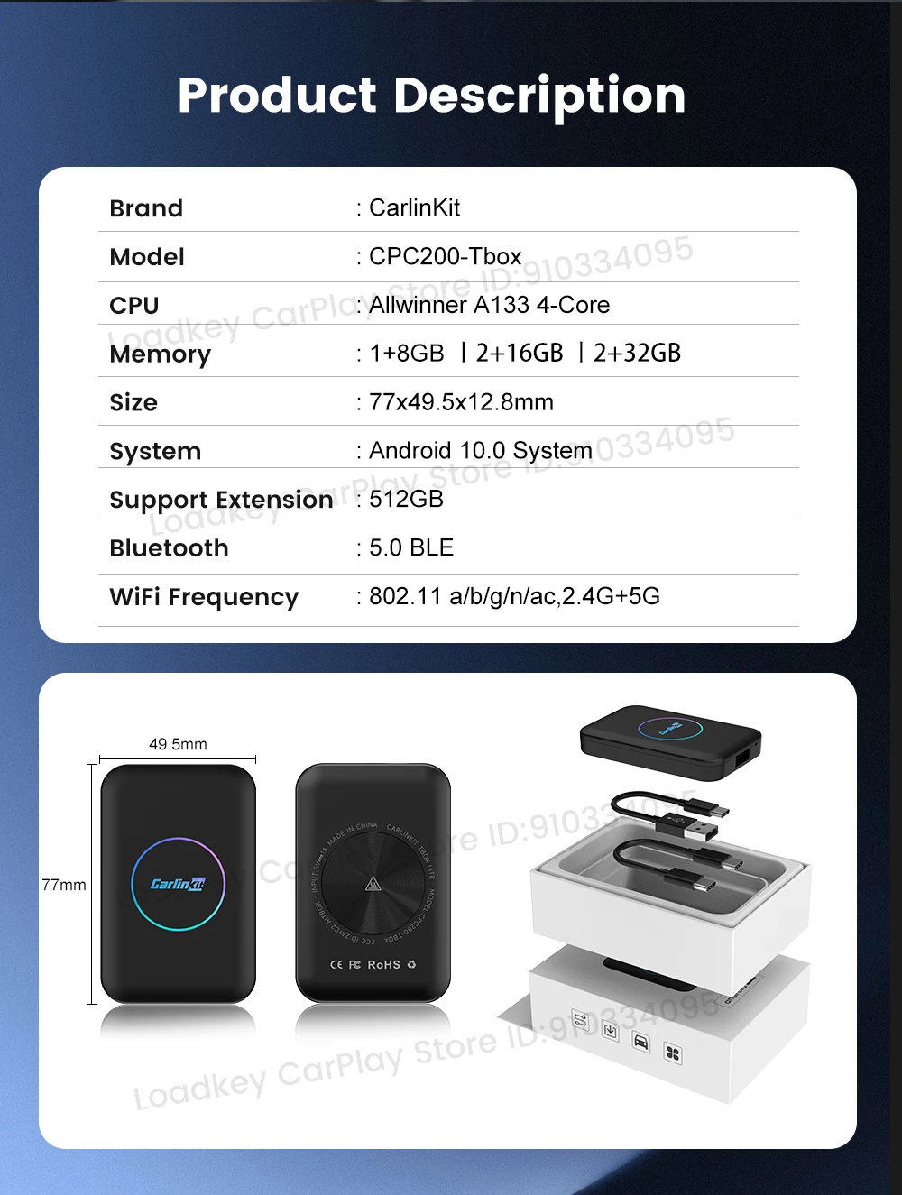 2026 Carlinkit LITE Wireless Android Auto & Car Play Ai Box Usb Watch Videos Online 32GB For Netflix Iptv 3 IN 1 Carplay Tv Box