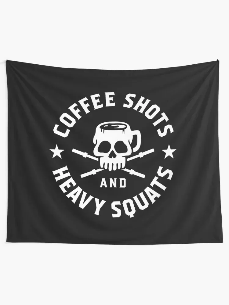 Coffee Shots And Heavy Squats Tapestry Nordic Home Decor Decoration Aesthetic Aesthetic Room Decors Tapestry