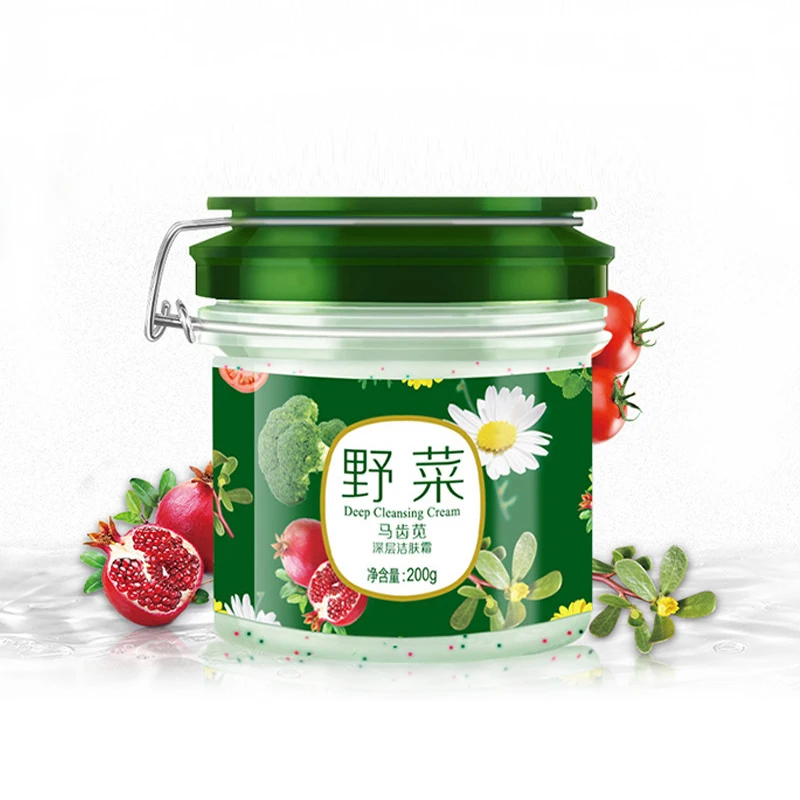 

Wild vegetable cleaning cream Wild vegetable cleaning cream genuine exfoliating beauty salon massage cleanser skin care 1pcs