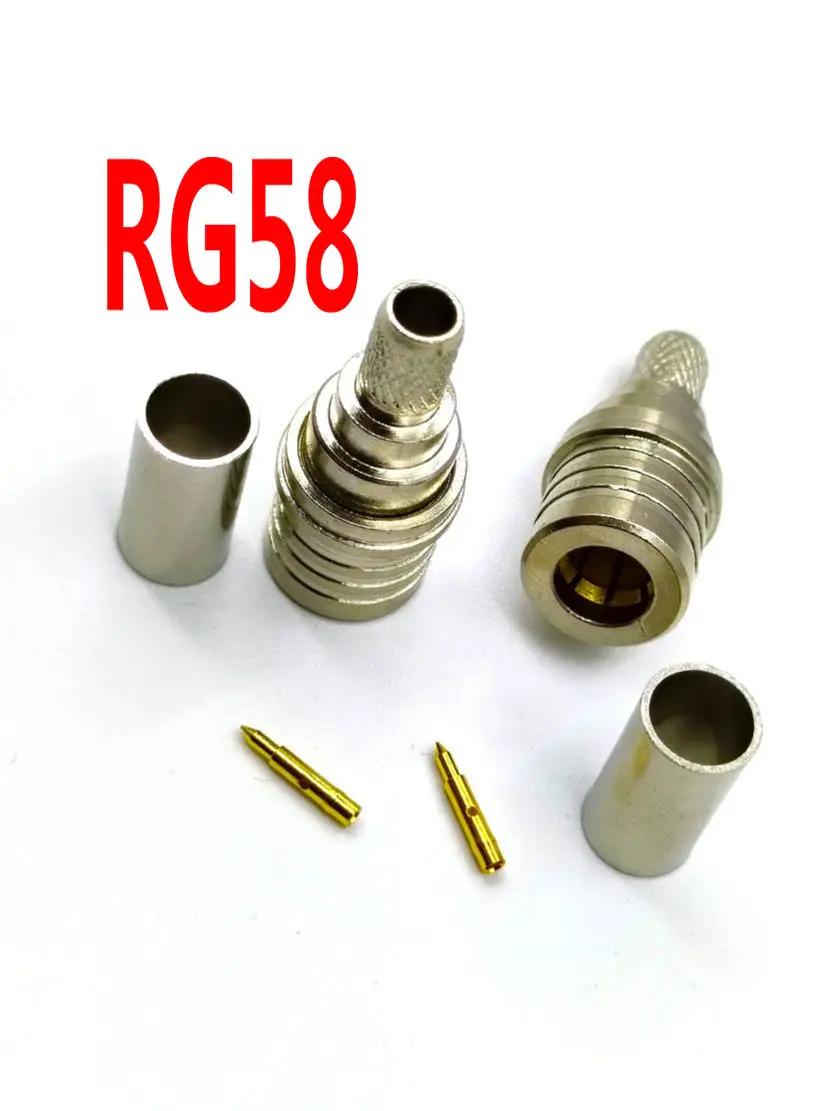 Crimp RF Connector Plug QMA Male Connector For Cable RG174 RG316 RG188 RG188A LMR100 /RG58 RG400 RG142 LMR195