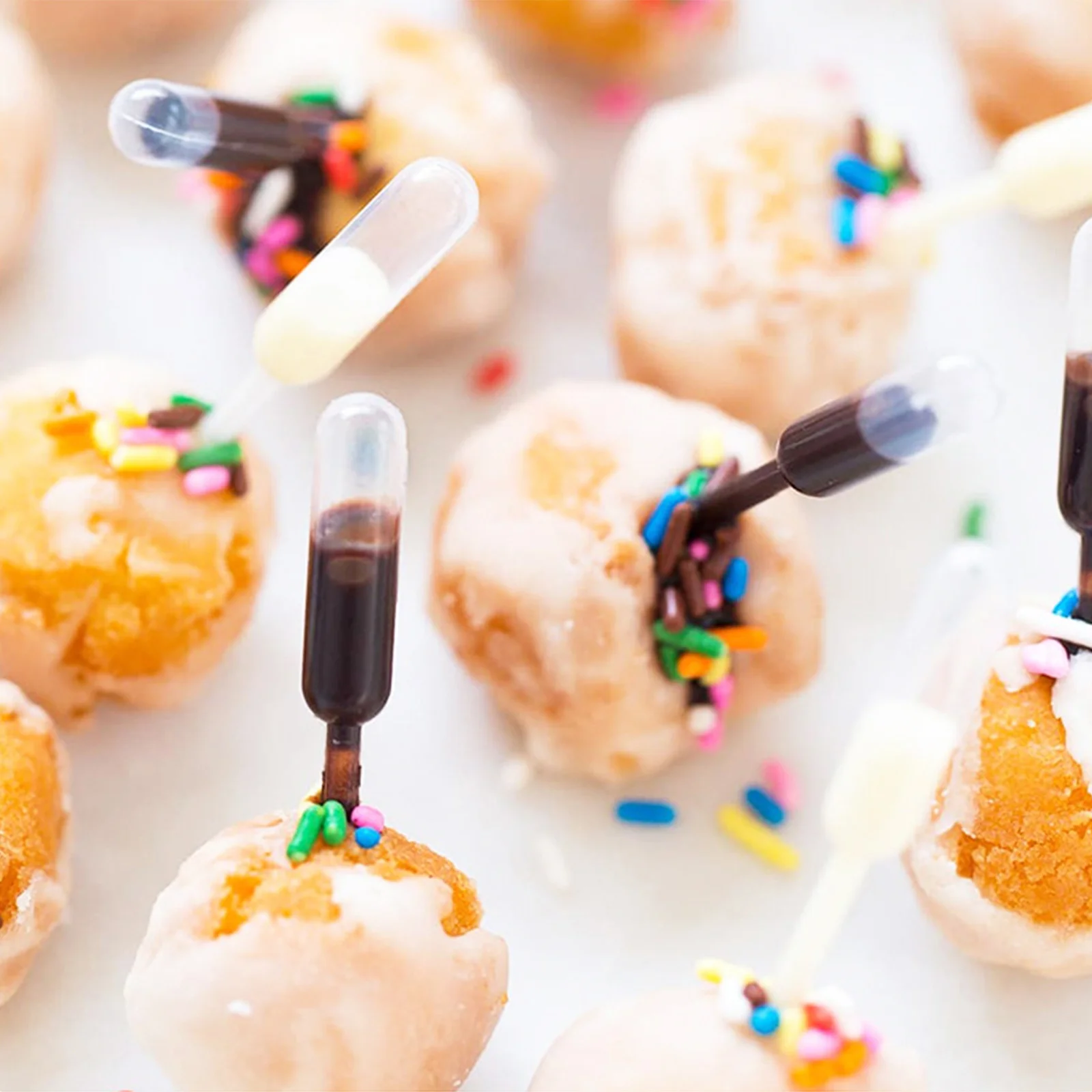 

2 Bags Cupcake Pipettes Mini Jam Droppers Clear Portable Easy Squeeze for Cupcake Cream Chocolate Mini Pipettes